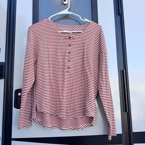 Madewell long sleeve 1/4 button down